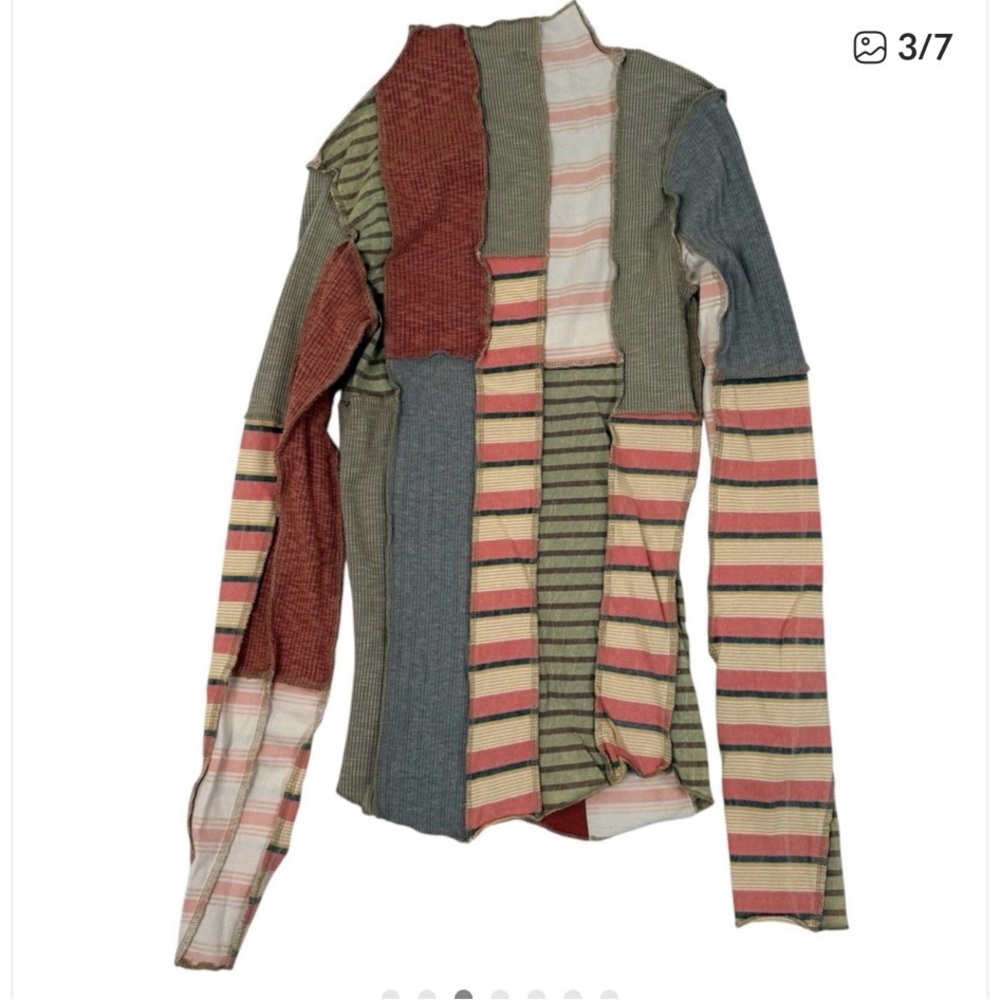 Oli & Hali Mixed Print Patchwork Turtleneck - image 2